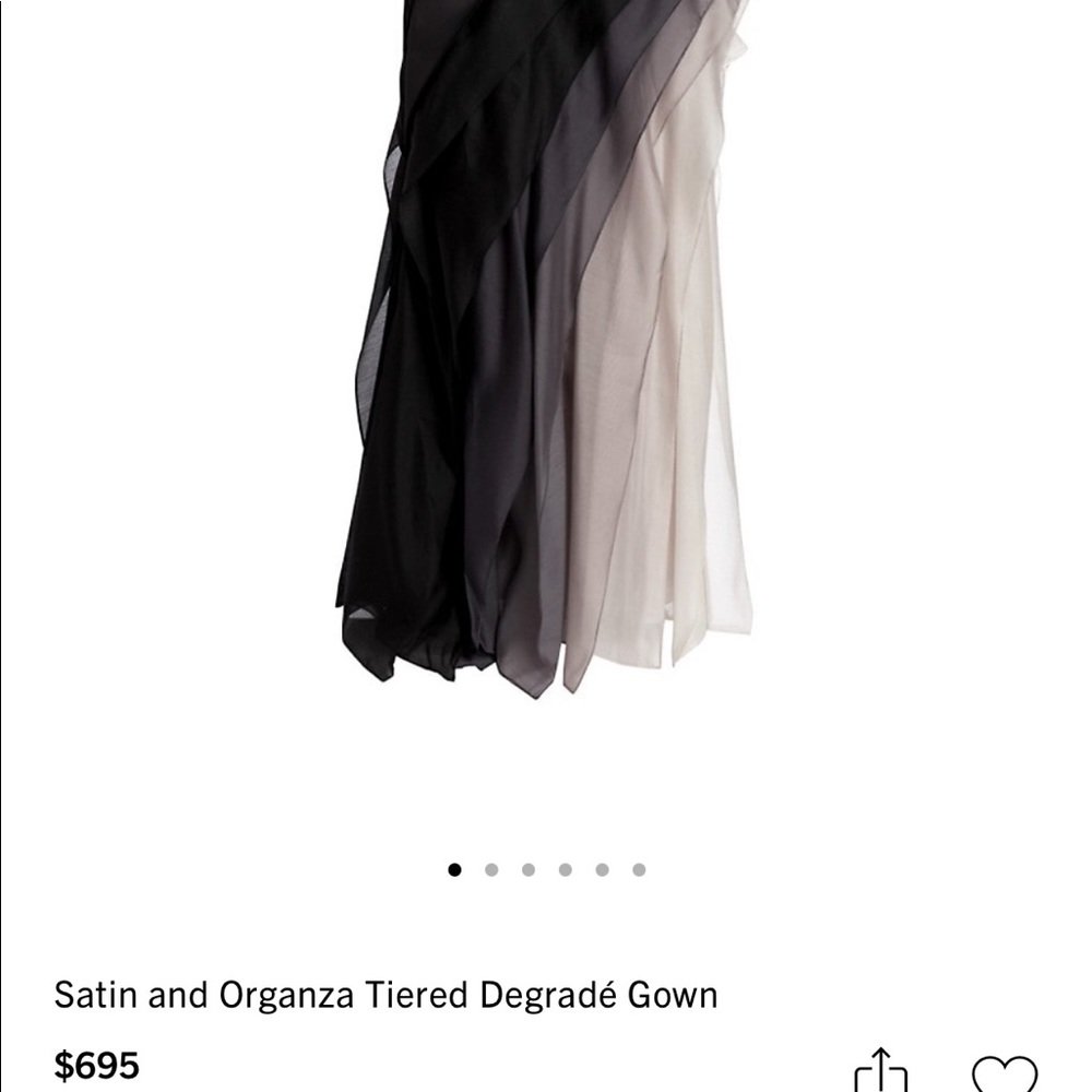 Satin and  Organza Tiered Degradé Gown